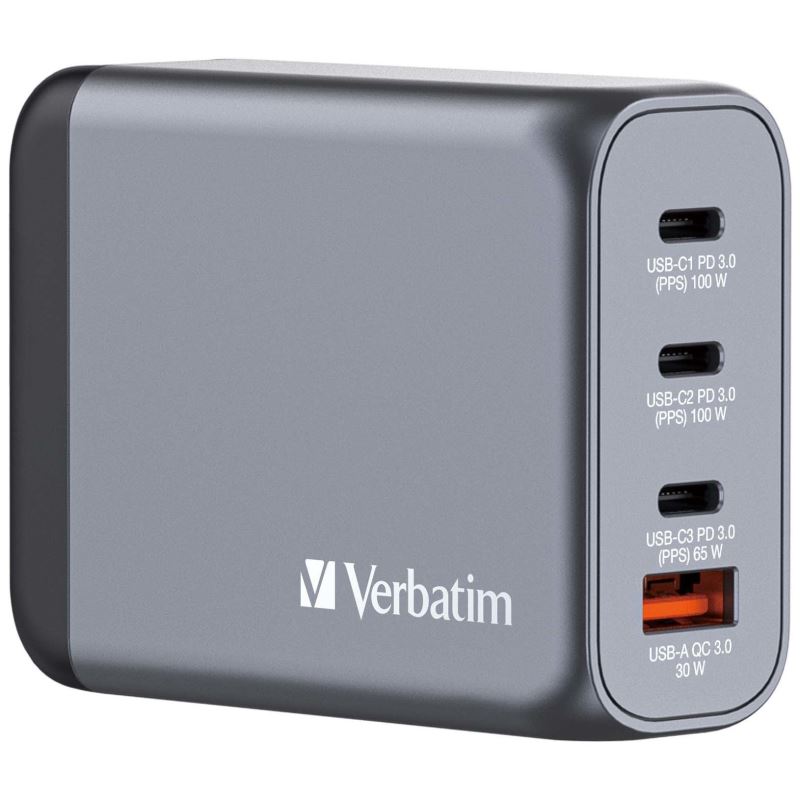 VERBATIM UTAZOADAPTER GNC-100, GAN, 2XUSB-C PD 100W, 1XUSB-C PD 65W, 1XUSB-A QC 3.0 https://www.andreashop.sk/files/kat_img/1.jpg_OID_L7QF000901.jpg