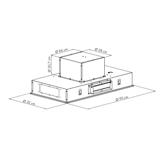 KLARSTEIN HIGH LINE, MENNYEZETI PARAELSZIVO, 90 CM, 410 M3/H, 75 W, 3 FOKOZAT, FEKETE, 10033054 https://www.andreashop.sk/files/kat_img/9.jpg_OID_Y68MI00101.jpg