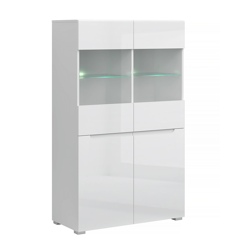 KONDELA Vitrín 2D2W, fehér/fehér extra magasfényű HG, JOLK https://obrazky.kondela.sk/Files/811330000/811330911/vitrina-biela-lesk-2d2w-01.png
