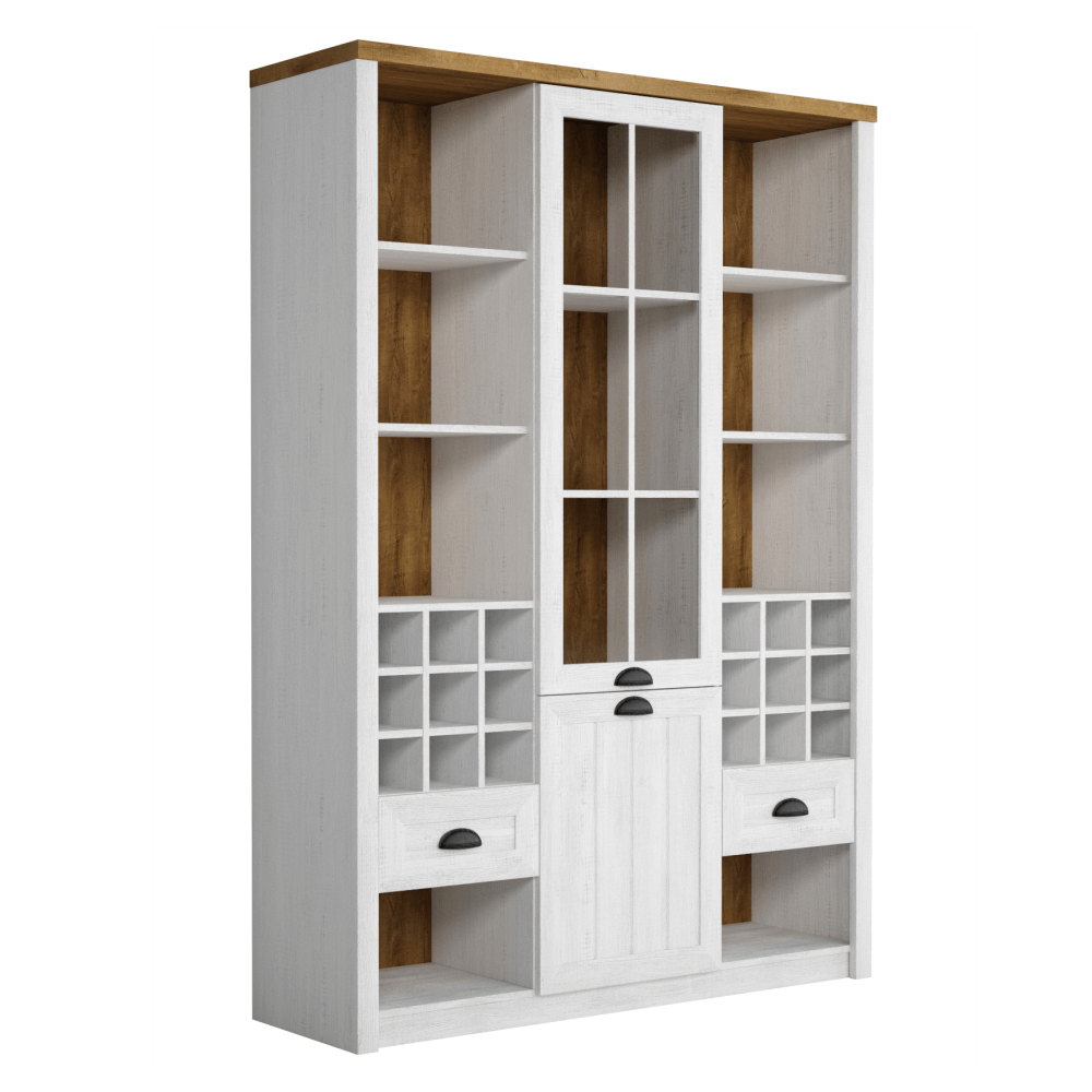 KONDELA Vitrin W2D2S, sosna andersen/tölgyfa lefkas, PROVANCE https://obrazky.kondela.sk/Files/811518000/811518065/provance-biela-sosna-vitrina-w2d2s.png