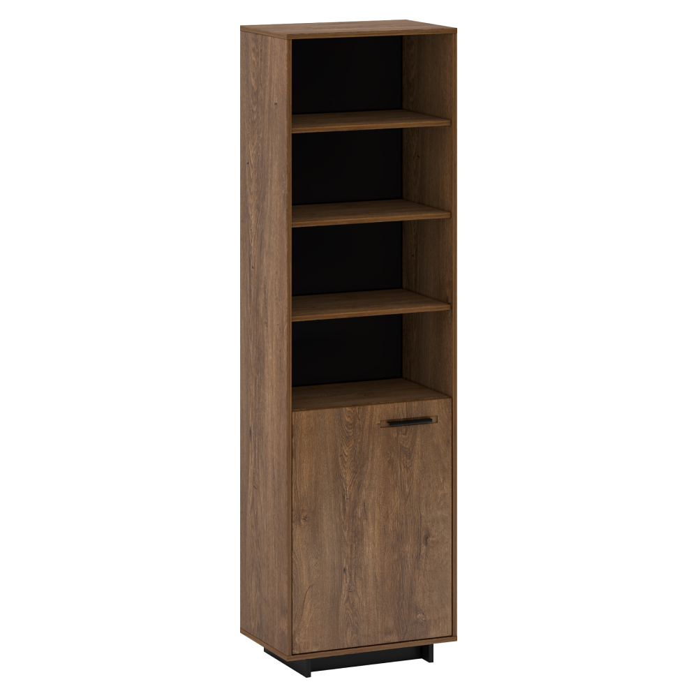 KONDELA Vitrin/Polcállvány, bolzano tölgy/fekete, balos, DELIS R1 https://obrazky.kondela.sk/Files/958556000/958556475/delis-r1-vitrina-regal-lava-hl.png
