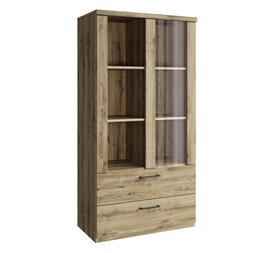 KONDELA Alacsony vitrin 1W2S, navarra tölgy, DORSI https://obrazky.kondela.sk/Files/1132900000/1132900399/dorsi-1w2s-01-min.png