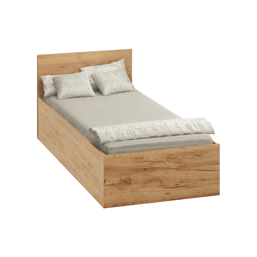 KONDELA Ágy fém ráccsal és tárolóhellyel, 90x200, tölgy craft arany, DOLI https://obrazky.kondela.sk/Files/1381356000/1381356116/doli-craft-90-postel-1.png